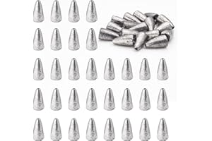 FREGITO Fishing Weight Sinkers, 50pcs/55pcs Lead Worm Weights Fishing Sinkers for Bass Fishing Texas Rigs