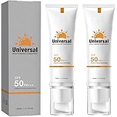 Tinted Sunscreen for Face SPF 50,Universal Protector Solar Moisturizing SPF50 PA+++, Travel Size, No Sticky Refreshing Skin Care Solution for All Skin Type (2PC)