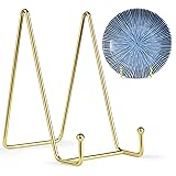 Mocoosy 2 Pack 6 Inch Gold Plate Stands for