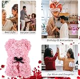 Touloube Rose Bear Gift for Her Roses Teddy Bear with Box and Card view 3