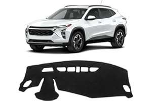 KUST Black Dash Cover for Chevrolet/Chevy Trax 2024 2025 2026 Polyester Dashboard Cover Non-Slip Interior Accessories for Chevrolet/Chevy Trax Custom Fit Dash Mat Sunshade Windshield No Glare