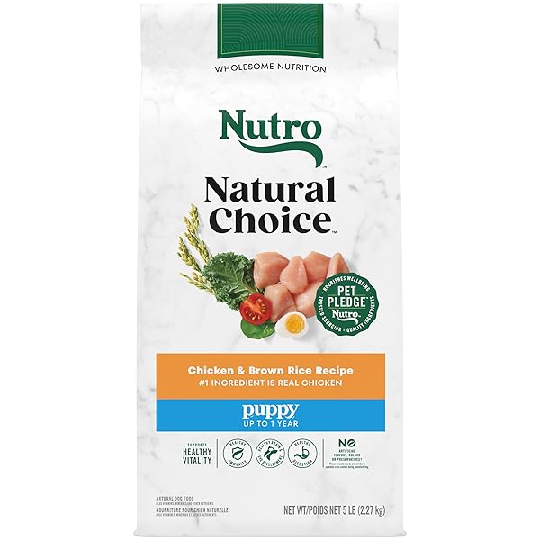 NUTRO NATURAL CHOICE PUPPY DRY DOG FOOD, CHICKEN AND BROWN RICE RECIPE, 5 LBS.