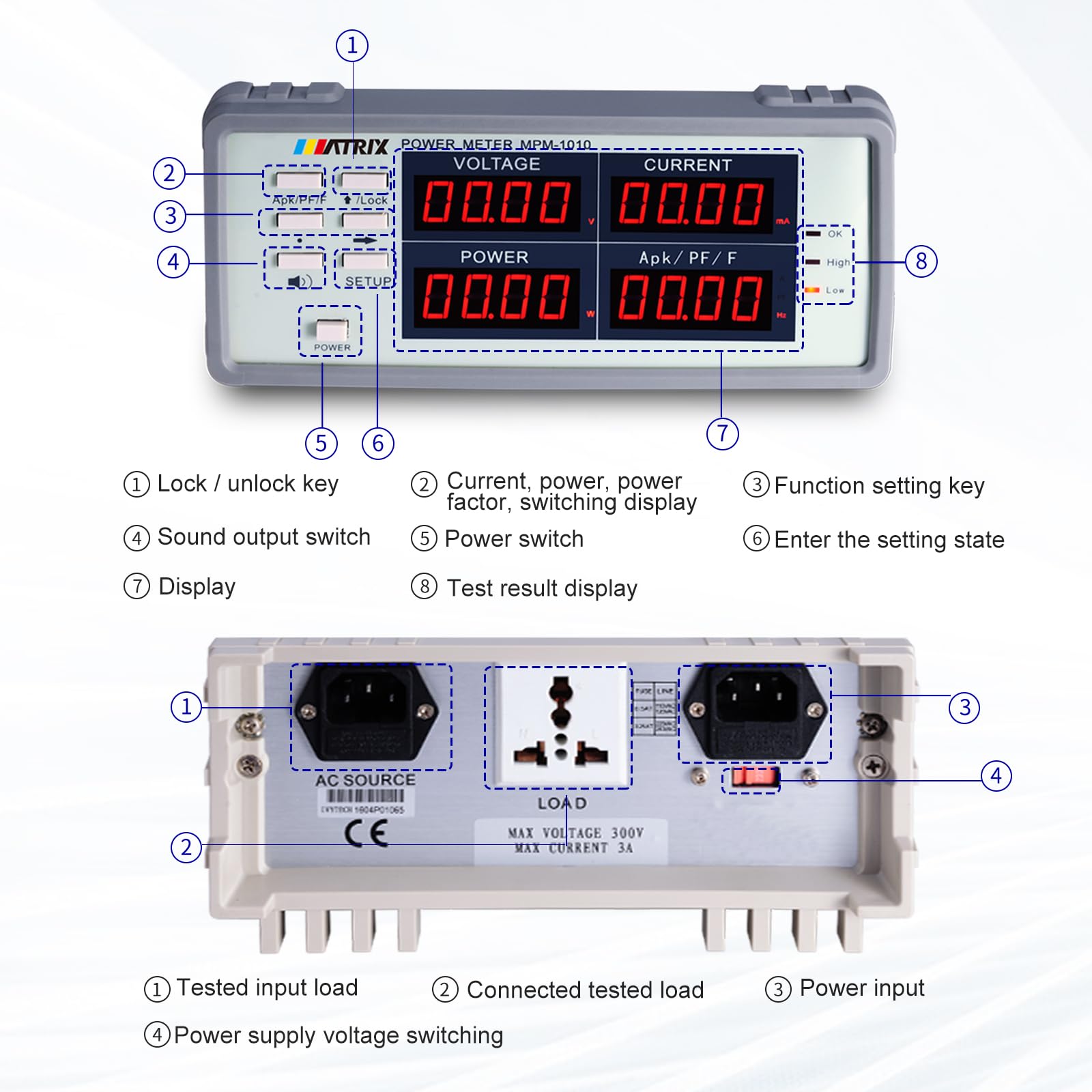 Mua MATRIX Benchtop Digital Power Meter MPM-1010, High Precision Single ...
