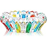 VanEnjoy 5.5 Inch French Multicolor Banded Glass Decorative Bowl for Home Decor, Office Desk, Snack, Candy, Fruit