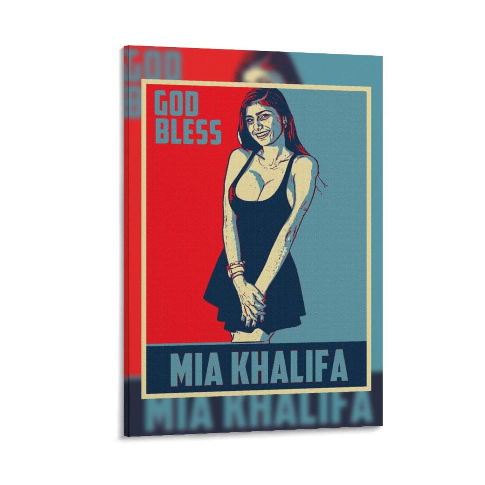 widnah God Bless Mia Khalifa Nice Poster Decorative Painting Canvas Wall Art Living Room Posters Bedroom Painting 24x36inch(60x90cm)