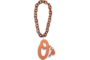 FANFAVE Baltimore Orioles MLB Orange Fan Chain 10 Inch 3D Foam Necklace