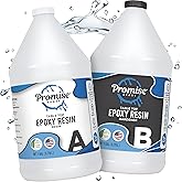 Promise Epoxy Resin Kit 2 Gallon - Crystal Clear, Self Leveling, Food Safe for Table Top, Arts, Wood Casting, Jewelry Making, Use with Mica Powder, Silicone Molds, & Alcohol Ink