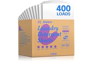 BellaLuce Laundry Detergent Sheets - Laundry Sheets, 400 Loads, Eco-Friendly, Plastic-Free, Lavender Scent, Space Saving, Fast Dissolve & Hypoallergenic