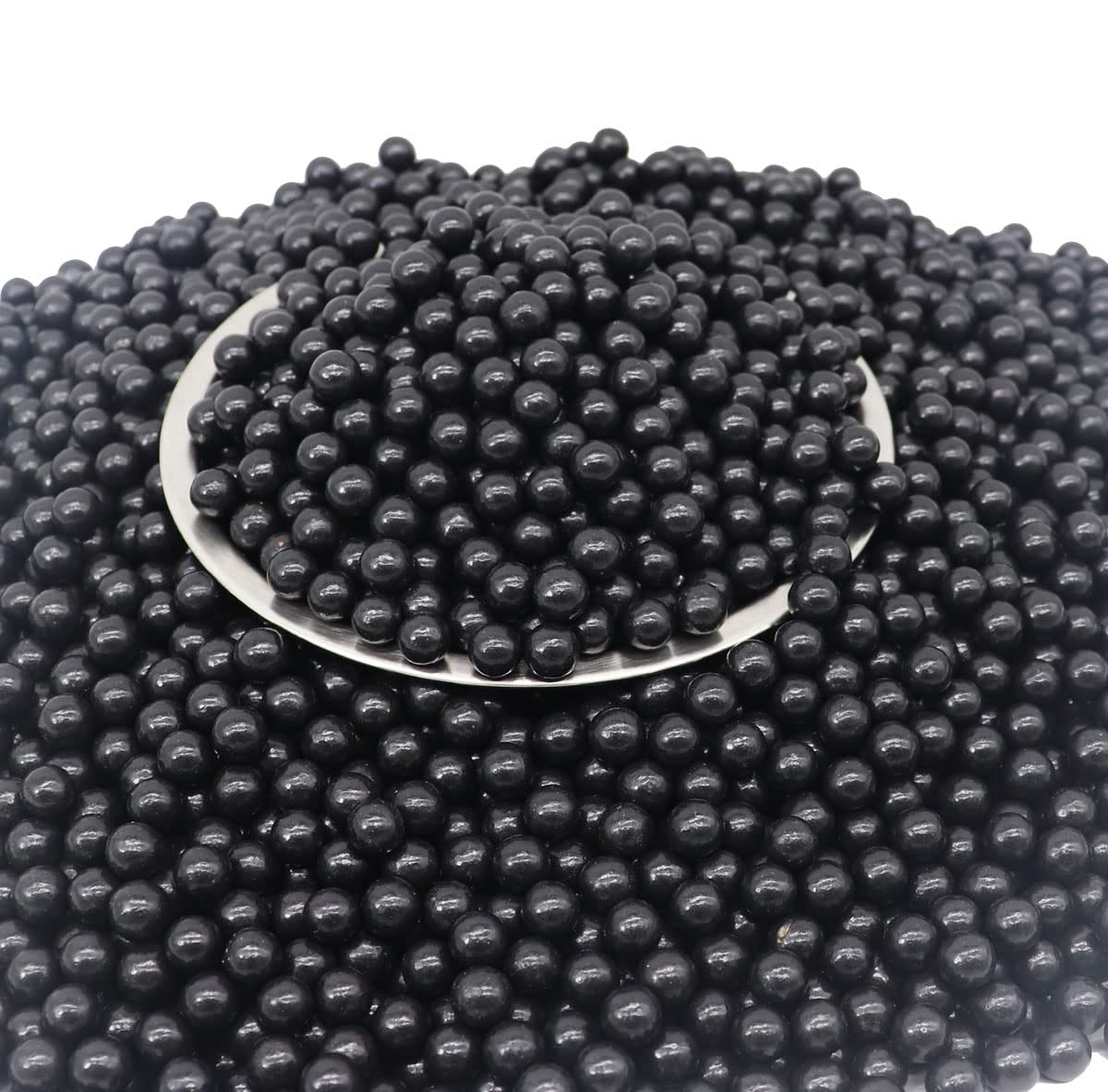 KuTi Kai 9mm Mud Slingshot Balls Hard Clay Ball Catapult Sling Shot Ball for Shooting Target Practice (Jet Black, 0.3kg/Pack)