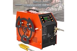 GRETEEFOR PCP Air Compressor, LCD Display, 4500Psi/30Mpa, 350W, 12V DC or 110V/220V AC Power, Auto Stop, Water/Oil-Free, Built-in 600W Adapter & 2*Enhanced Cooling Fan for Paintball, Scuba, Air Rifle（CS6-Pro）