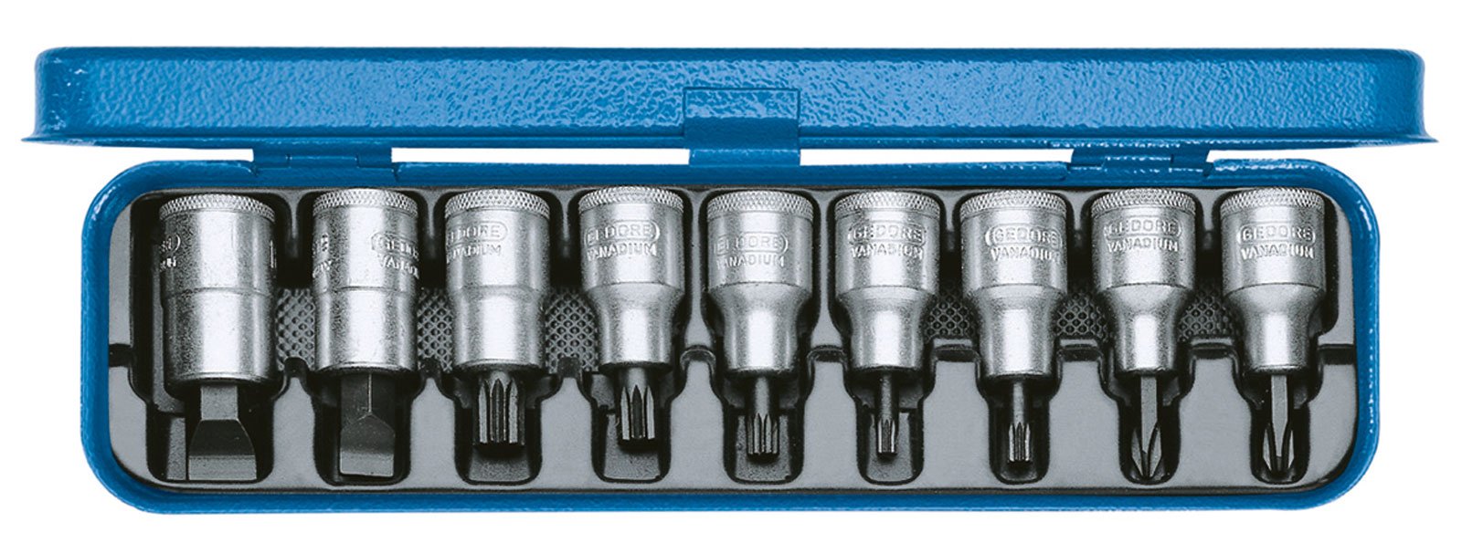 Gedore INX 19 PM Screwdriver Set 1/2 Inch 9 Piece IS-PH-XZN