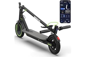 WERHY 8.5''/10'' Electric Scooter, 350W/500W/750W Powerful Motor, 19/22 MPH Max Speed, 28/25/23/21 Miles Range, Lightweight Foldable E-Scooter with Dual Braking Systems, Smart APP