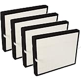 Nispira BF25A BF15A True HEPA Air Filter Replacement Activated Carbon Compatible with A-len Breathe Air Purifier A350 A375. 4 Packs