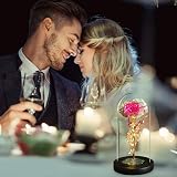 Touloube Galaxy Rose for Her LED Light Up Glass Dome Gift view 5