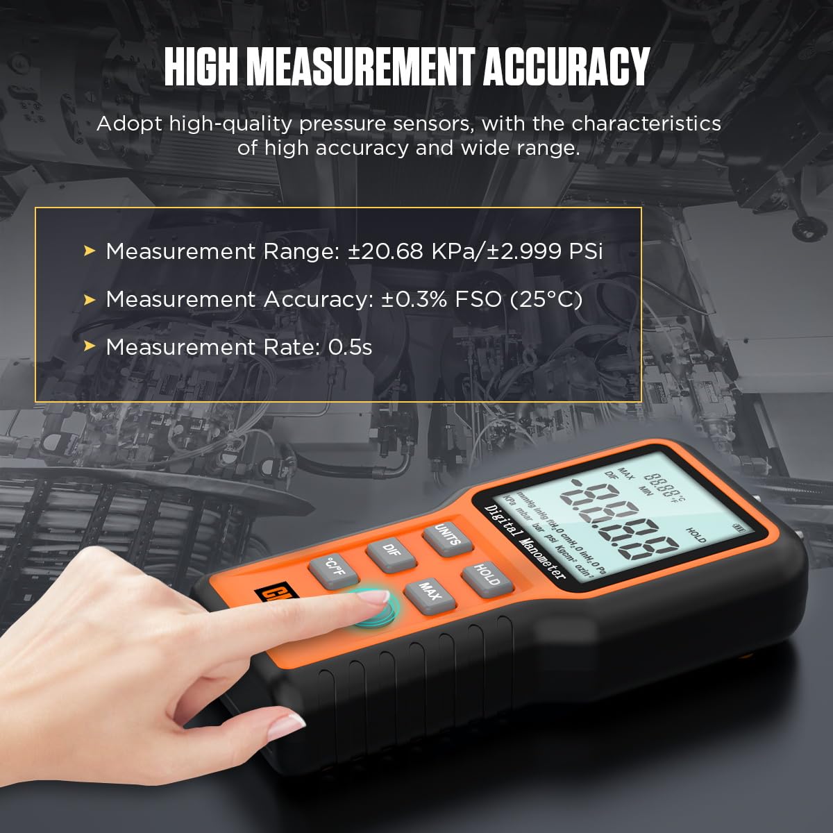 Mua CMTOOL Manometer Gas Pressure Tester Digital Manometer HVAC Gauge ...