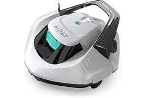AIPER Seagull SE Cordless Robotic Pool Cleaner, Pool Vacuum Lasts 90 Mins, LED Indicator, Self-Parking, Ideal for Above-Ground Flat Pools up to 40 Feet - White
