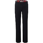 Bienzoe Girls School Uniform Pant: Kids Adjustable Waist Durable Straight Leg Dress Trouser