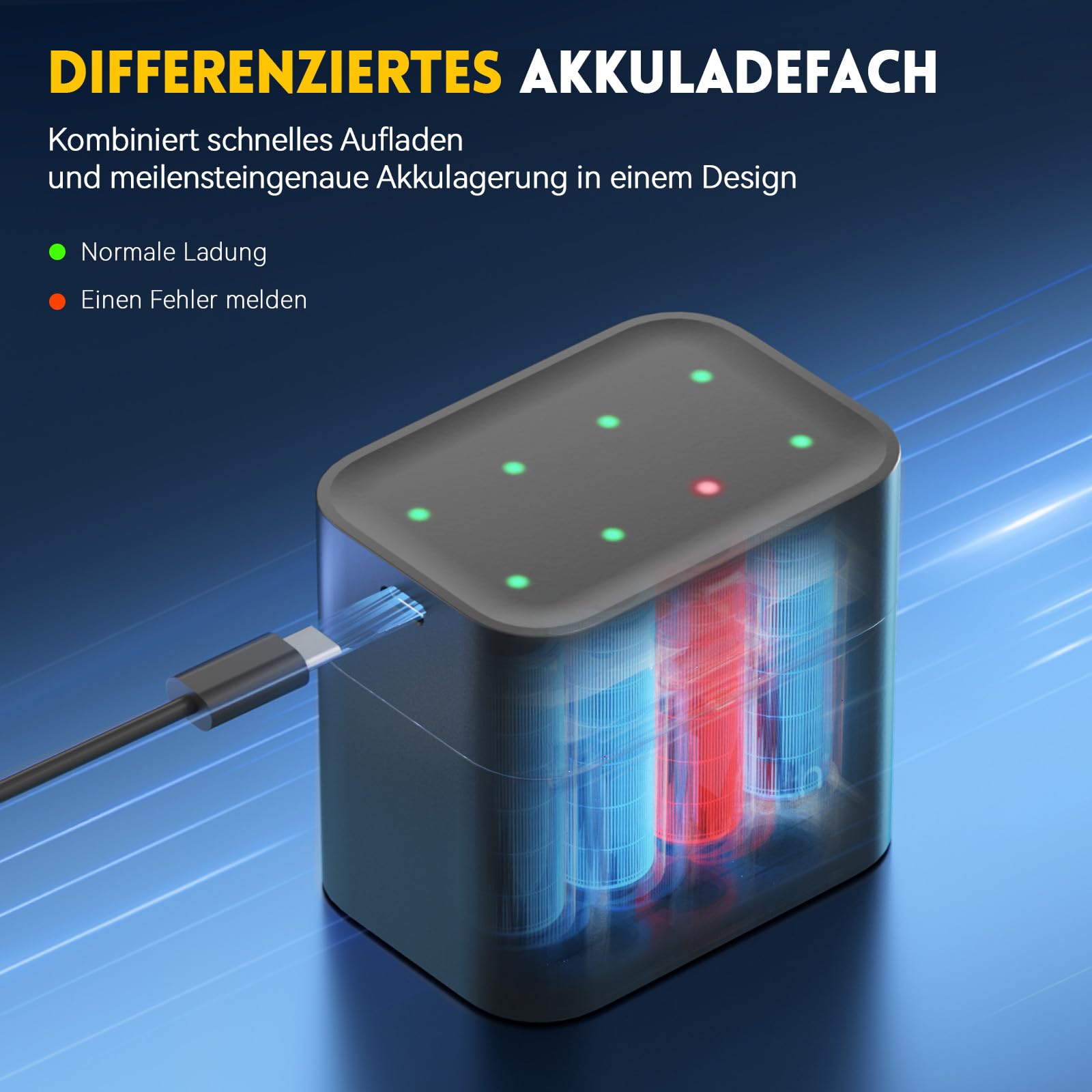 Zepath Wiederaufladbare Lithium Akkus AA 8-Pack mit Ladegerät, 3000mWh Hohe Kapazität 1.5V AA Batterien 4