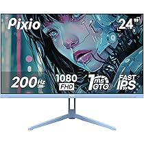 Pixio　200Hz モニター Pixio ゲーミングモニター 23.8インチ 200Hz IPS ブラック
