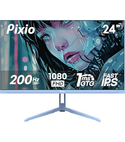 Amazon.com: Pixio PXC248 Wave Blue 24 inch 200Hz Refresh Rate FHD