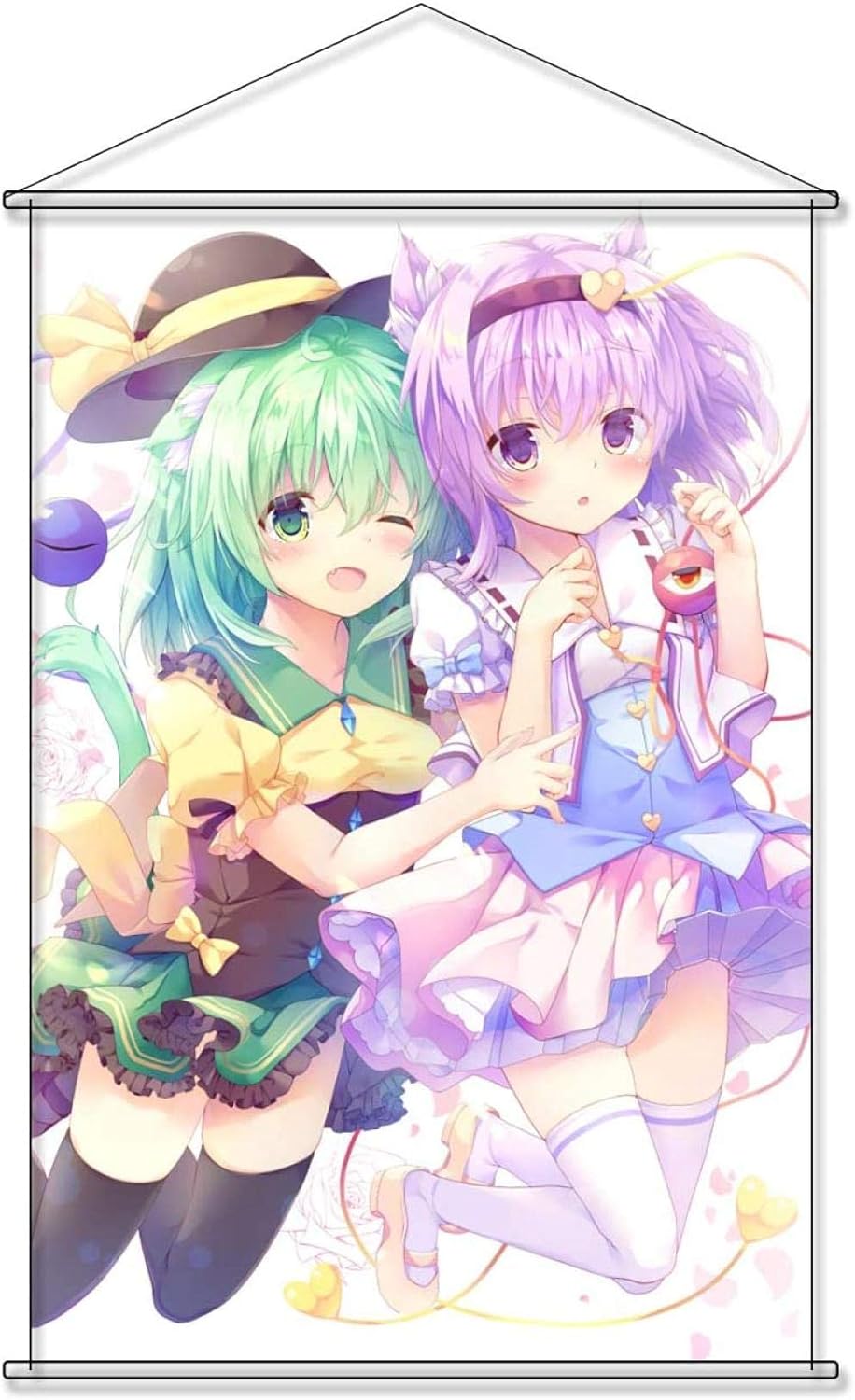 Amazon Co Jp Apqmr 東方project 東方プロジェクト 古明地さとり こめいじさとり Komeiji Satori 古明地 こいし こめいじこいし Komeiji Koishi タペストリー ポスター 掛ける絵 巻物 軸物 部屋飾り壁 アニメ おしゃれ 萌え 60cm 90cm ホビー 通販