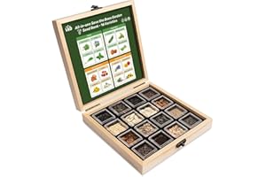 LUSH&DEWㅤ LUSH&DEW Save Bees Garden Seed Bank, Gardening Gift for Gardeners,16 Varieties NON-GMO Heirloom Pollinator-Friendly Flower Herb Seeds, Planting in Raised Beds Outdoors, Seed Kit, Milkweed Poppy Lupine
