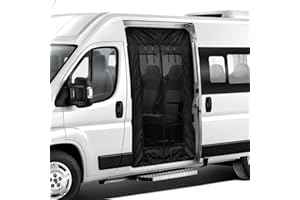 Gpaentsn Sliding Door Bug Screen Compatible with 2014-2024 Ram ProMaster High Roof 1500 2500 3500 136/159''WB, Van Mosquito Net with Zipper for Campervans Sliding Door