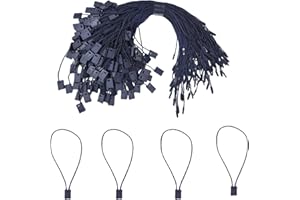 200Pcs Nylon Hang Tag String, 7.1-inch Navy Hanging Tag String Snap Lock Pin Loop Fastener 1 mm Thick Tag Rope Ties for Clothes Shoes Bags Luggage Label Price Tags, SATONBEYI
