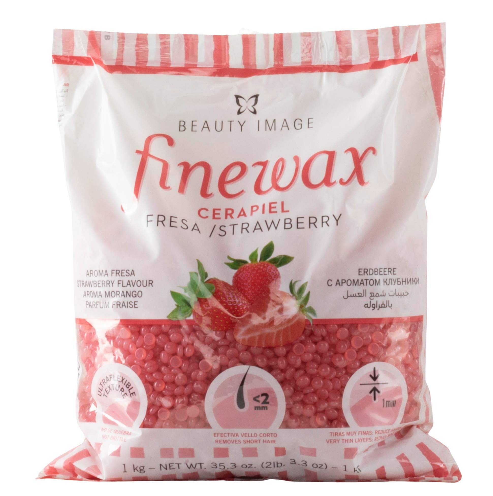 Beauty Image Strawberry Hot Wax 1Kg