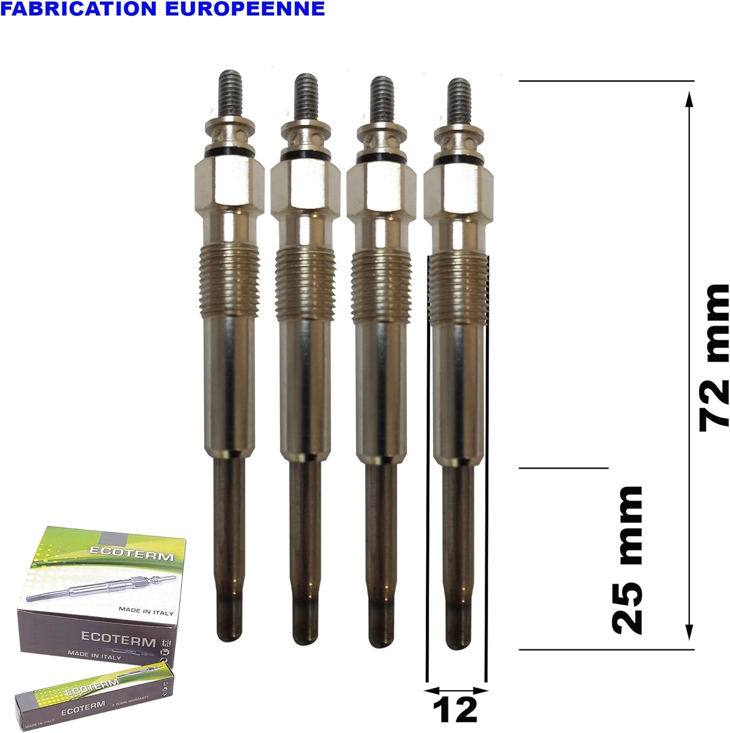 Lot De 4 Bougies De Préchauffage Pour Citroën Saxo 1.5L Diesel - Référence 502020, Neuves, Garantie 1 An