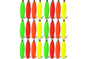 SEAOWL Peg Floats for Catfish Crappie,Foam Cigar Slip Fishing Corks Bobbers for Santee Rig