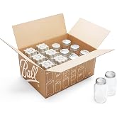 Ball Glass Mason Jar with Lids and Bands, Regular Mouth, Quart Size, 32 OZ (12 Pack)