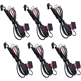 TOPDC 22" 10A Fused Ring Terminal 6 PCS Harness Quick Connect Extention Cord for Battery Charger/Maintainer