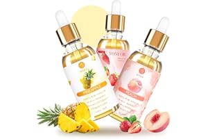 BASSI 3 Packs Yoni Oil for Women - Feminine Care Oil - All Natural Vaginal Essential Oils, Reduces Odor, Restores pH Balance and Wetness, 1 fl oz/pc Strawberry Pineapple Peach Scent