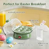 Macook Egg Cooker & Steamer 7 Egg Capacity 350W Green with Tray view 9