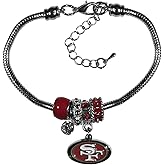 Siskiyou Sports NFL womens Euro Bead Bracelet