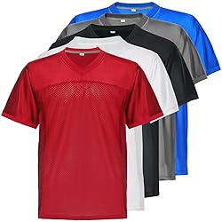 Aumudle Men Blank Plain Football Jersey Practice