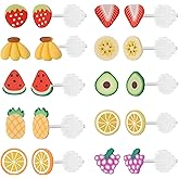 AoedeJ 10 Pairs Fruit Stud Earrings - Plastic Post Hypoallergenic Earrings