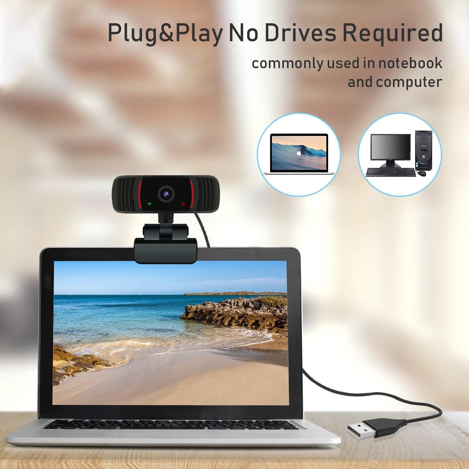 USB Computer Camera for PC Laptop Desktop Video Calling Peteme Web