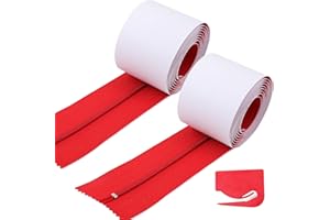 2pcs Dust Barrier Zipper, Instant Door Dust Protection Self-Adhesive Tarp Double Zipper Heavy Duty Zipper with Blade Construc