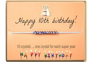 KGBNCIE Happy Birthday Bracelet Gift for Teen Girls,Crystal Beads Bracelet Gifts for 10 Year Old Girl Birthday Jewelry