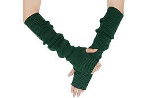 Farlenoyar Warm Cashmere Long Arm Gloves for Women Cozy Winter Fingerless Gloves Soft Arm Warmers,Great Holiday Gift