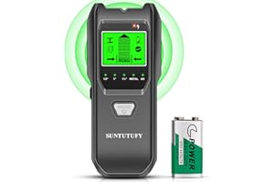 SUNTUTUFY Stud Finder Wall Scanner - 5 in 1 Electronic Stud Detector with Upgraded Smart Sensor, Audio Alarm and HD LCD Display for the Center and Edge of Wood, AC Wire, Metal and Studs Detection(Dark Gray)