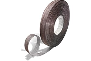 HGKJHF，3/4inch x 50 Foot roll pre Coated with hot melt Adhesive Solid Wood Flexible Veneer Edging, Simple Iron Solid Tape for Cabinet Repair and Furniture Repair (Walnut Wood, 3/4in*50ft)