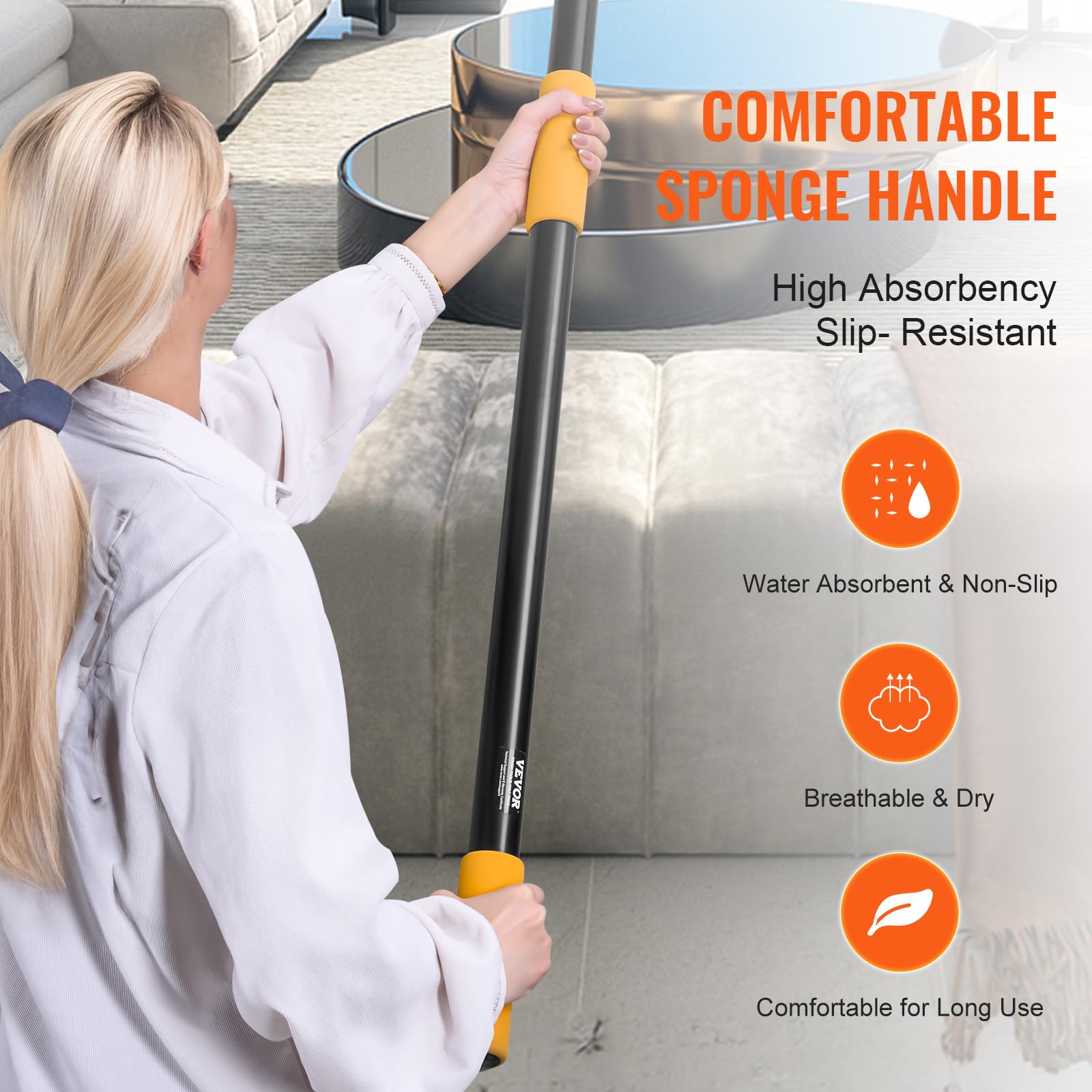 VEVOR Poste de extensión telescópico, poste de extensión multiusos de 7-30 pies, poste extensible de pintura de aleación de aluminio resistente con diseño de bloqueo abatible, poste telescópico para pintar, quitar el polvo y limpiar