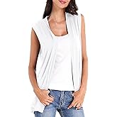 Urban CoCo Women's Sleeveless Cardigan Open Front Vest Lightweight Cool Coat