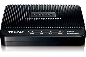 TP-Link TD-8616 ADSL2 Plus Modem, 1 RJ45, Bridge Mode, Annex A, ADSL Splitter, 24 Mbps Downstream,
