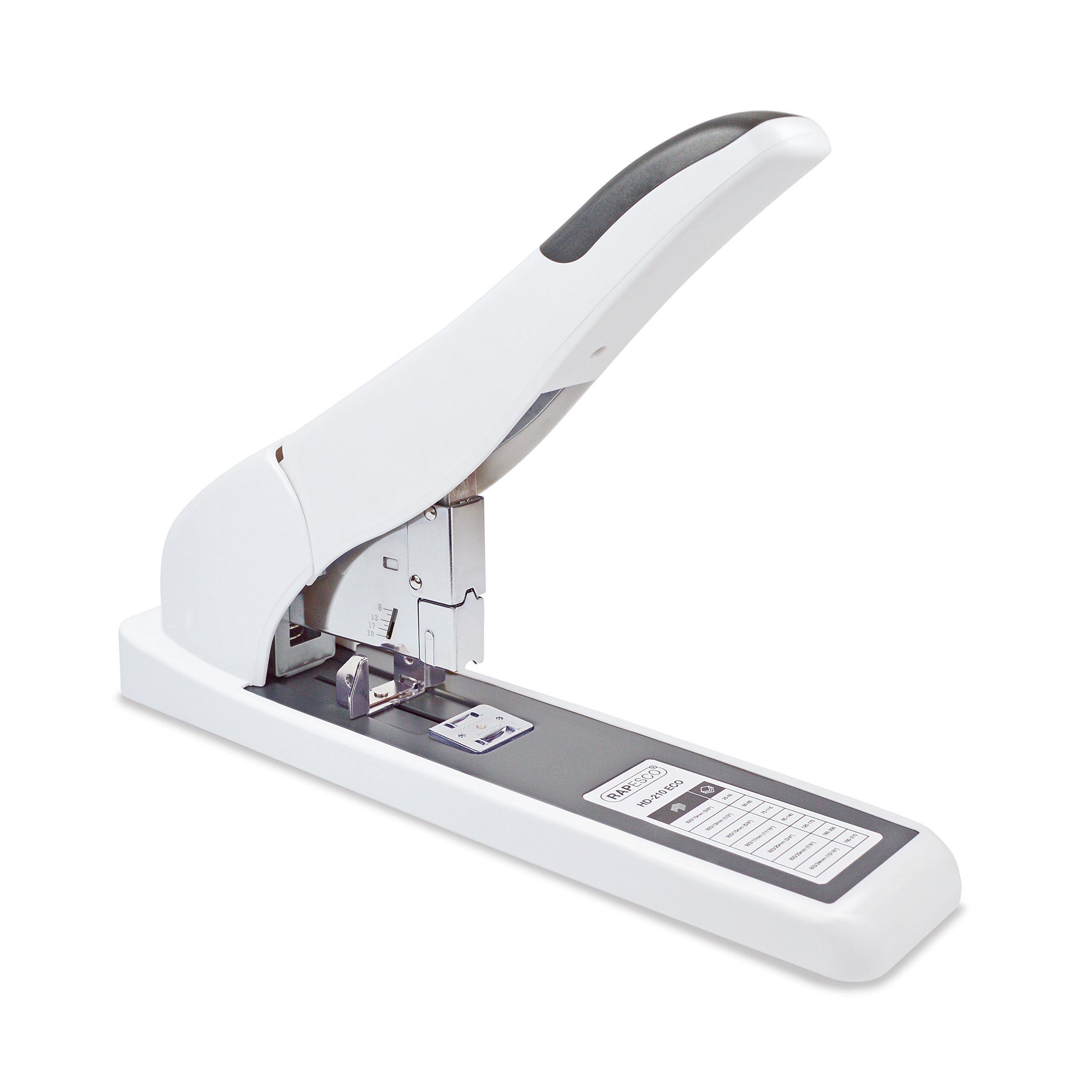 Rapesco 1397 ECO HD-210 Heavy Duty Stapler, 210 Sheet Capacity, Soft White