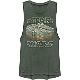 Star Wars Womens A New Hope Millennium Falcon Retro Rainbow