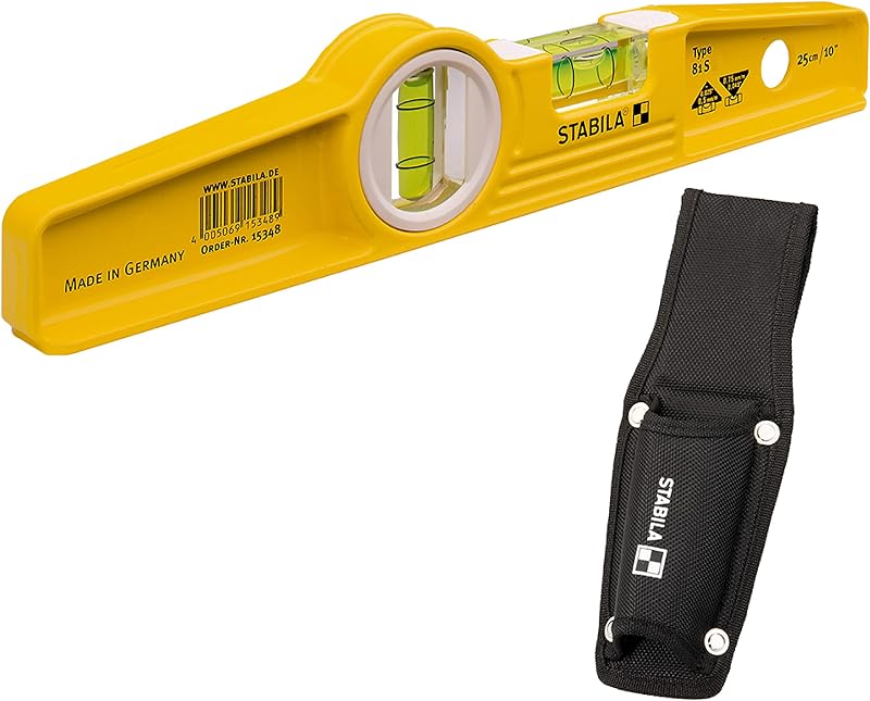 Stabila Type81S 10 Inch Spirit Level with Holster 0.5mm/m Accuracy